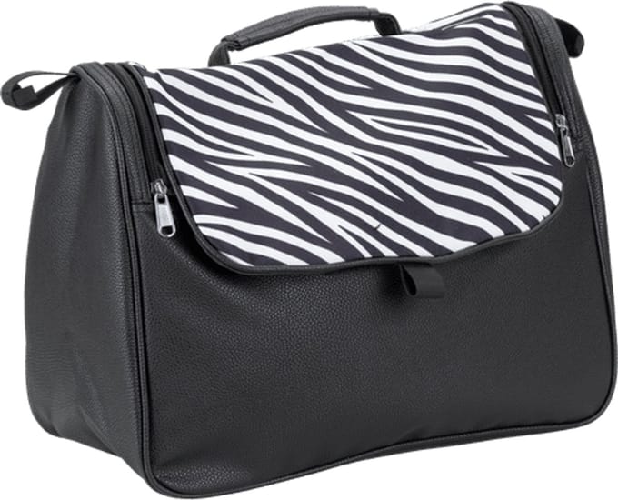 Rollatortas skai leer met zebraprint en ritssluiting