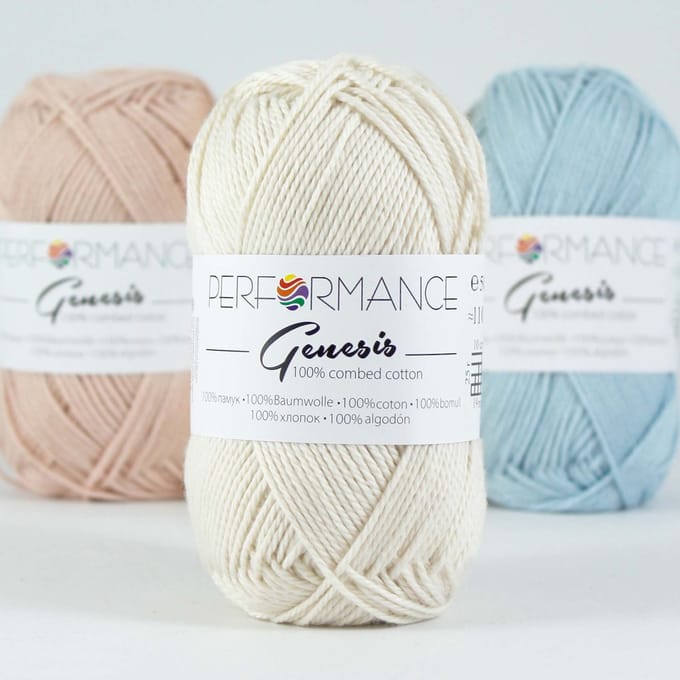 Genesis creme / ivoor 2015 - 5 bollen gekamd katoengaren - pendikte 3,5 a 4mm