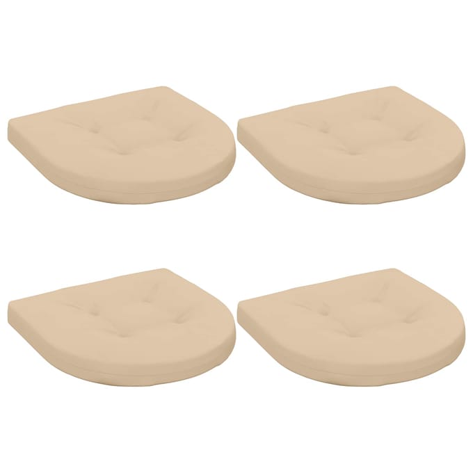 vidaXL - 4-Piece - Zitkussens - 4 - st - 100% - Polyester - Crèmekleurig