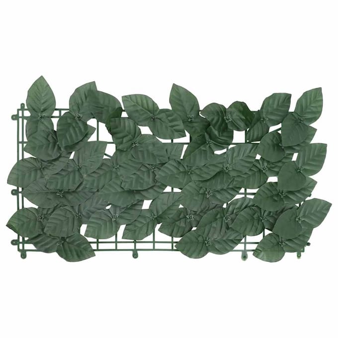 vidaXL - Balkonscherm - met - donkergroene - bladeren - 600x75 - cm