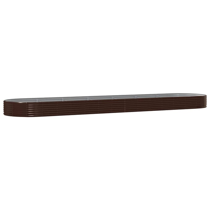 vidaXL - Plantenbak - 600x140x36 - cm - gegalvaniseerd - staal - bruin