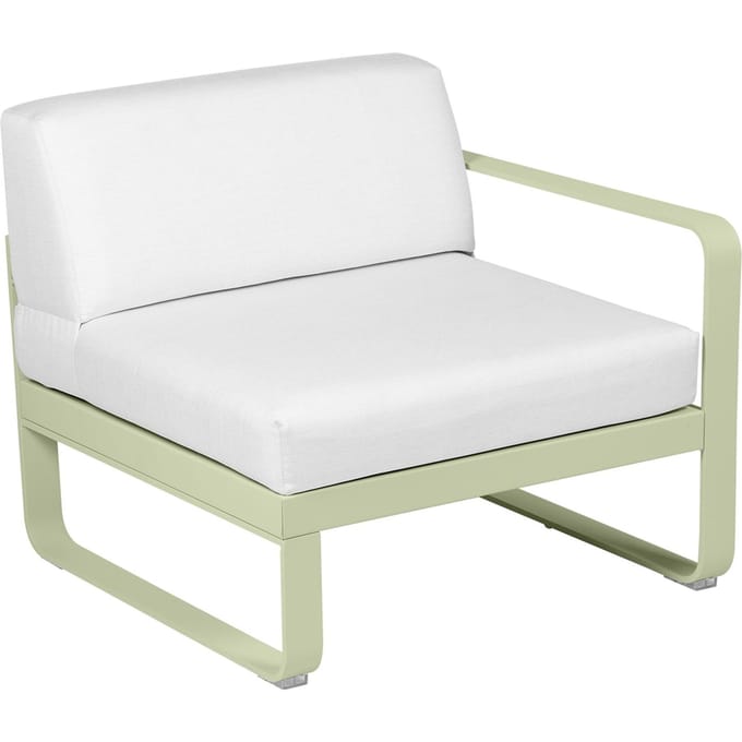 Fermob BELLEVIE Fauteuil Module rechts - 65 lindegroen mat - 81 witgrijs