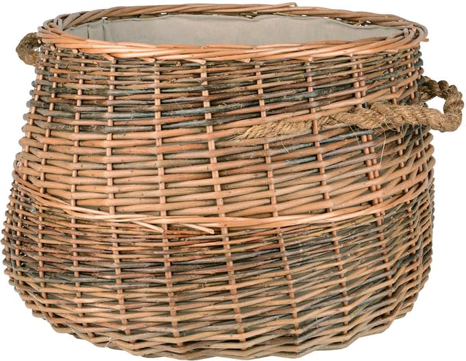 UNUS® Wilgenmand groot wasmand haardhoutmand decoratieve Ø 50
