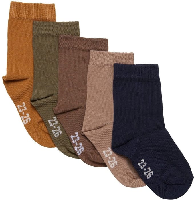 Minymo kindersokjes (enkelsokken) Multi (5-pack) 5247