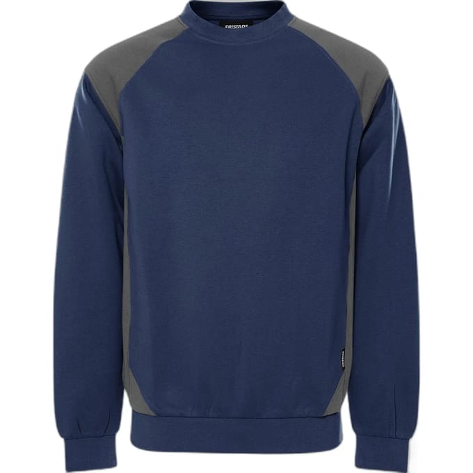 Fristads Sweater 7148 GSM - Marineblauw/Grijs - S