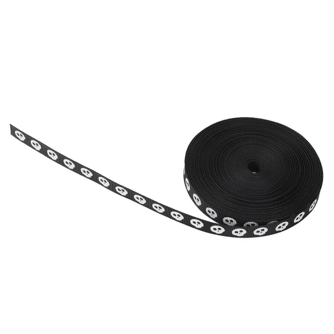 Polyester Lint Waterdicht Hoge Dichtheid 10 Yard 10mm Breedte Cadeauverpakking Knutselen DIY Lint#1 black