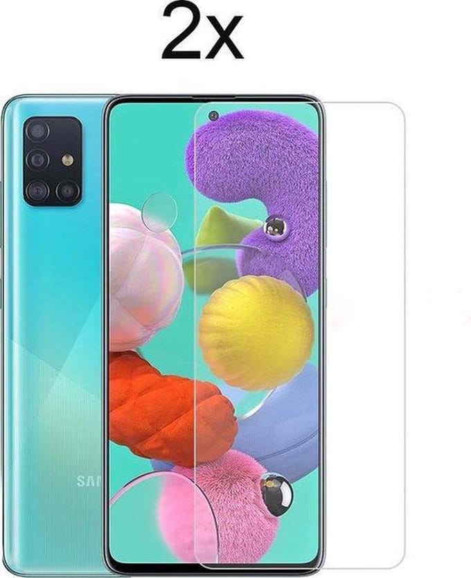 MF Screenprotector Galaxy A71 - Samsung Galaxy A71 Screenprotector glas - Tempered Glass Screen Protector - Screenprotector Samsung Galaxy A71 - 2 stuks