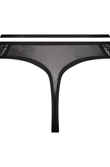 Hunkemöller Dames Lingerie String Wera - Zwart - maat S