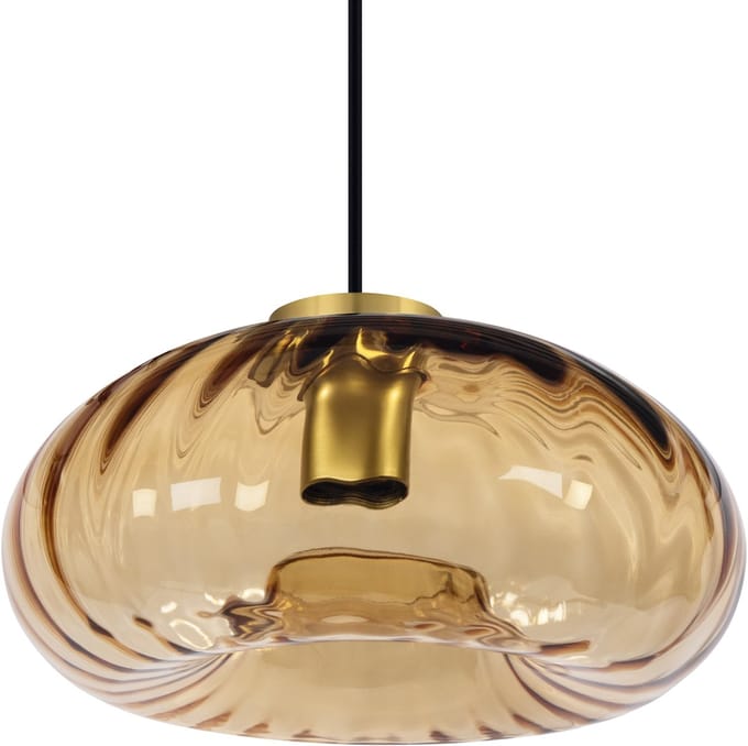 OSRAM DECOR Goudglas Hanglamp, Goud Metalen amberglas, E27 Versie, 280mm, speciaal lichteffect