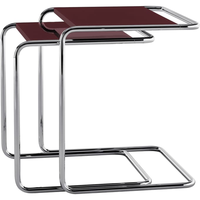 Thonet JS. THONET by Jil Sander B 97 SERIOUS bijzettafelset - Serious 02 Graphite Red