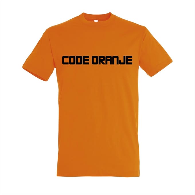 CODE ORANJE - KONINGSDAG -shirt - 100% Katoen - Maat S - Classic Fit - Oranje