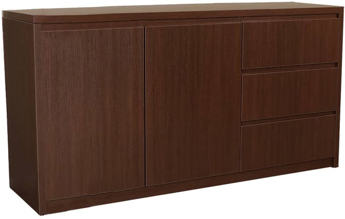 Dressoir melamine walnoot 160cm Cassie kunstof kast