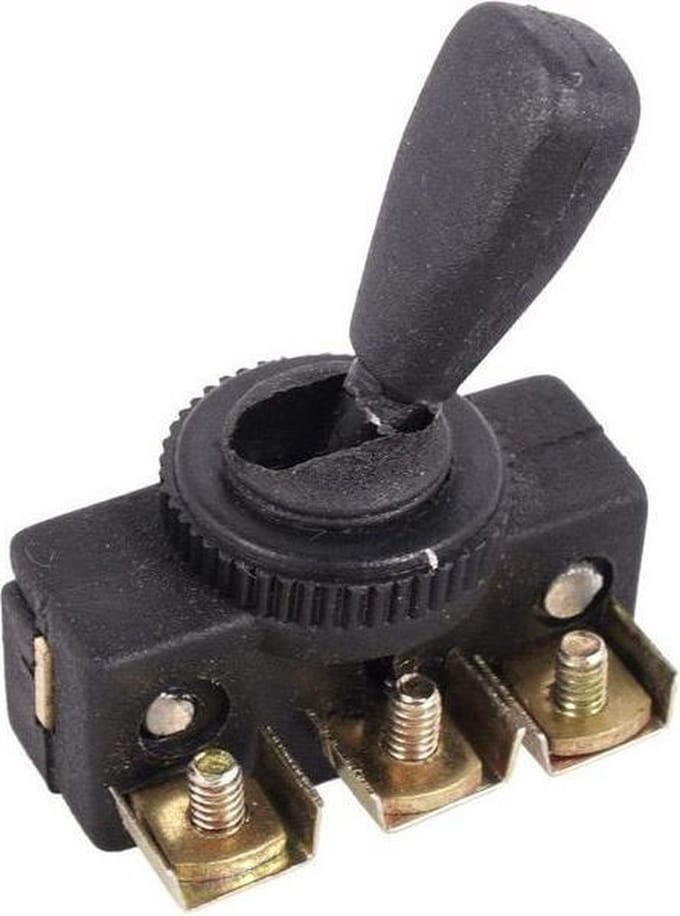 Schakelaar - drie standen - 12 tot 24 Volt - 75 Watt
