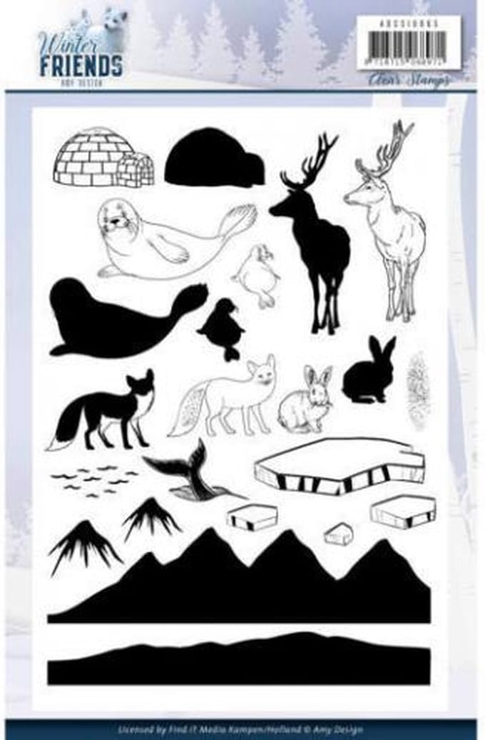 Amy Design - Clearstamp - Winter Friends - ADCS10065