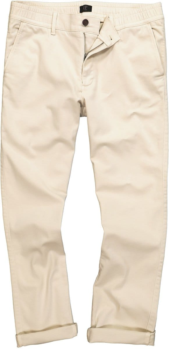 JP 1880 - Heren - Chino FLEXNAMIC® elastische tailleband - Licht beige - Maat 68