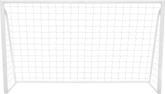 Voetbaldoel met doelscherm & draagtas - wit - 185x121 cm - pvc-frame
