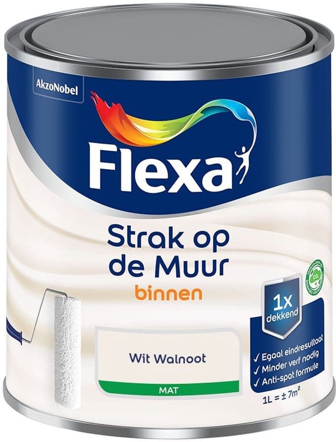 Flexa - Strak Op De Muur Binnen Mat - Wit Walnoot - Mengverf - 1 L