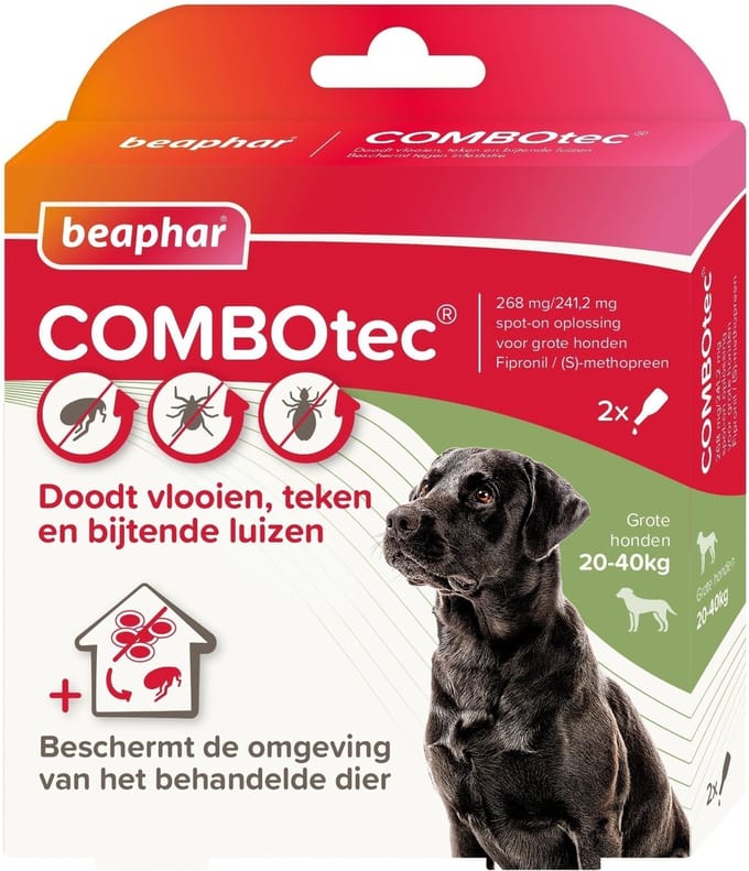 Beaphar Combotec Hond 20-40kg - Anti vlooien en tekenmiddel -