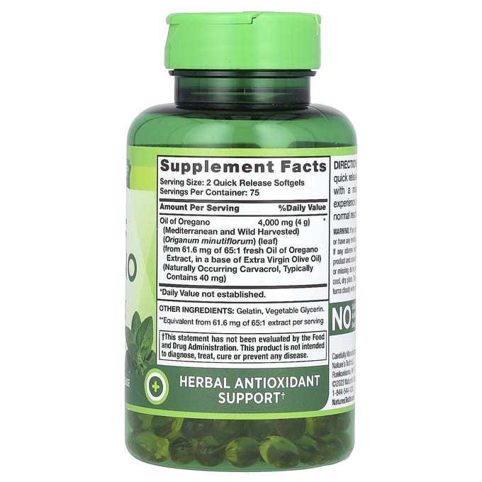 Nature's Truth, Vitaminen, Oregano-olie, 2.000 mg, 150 Softgels