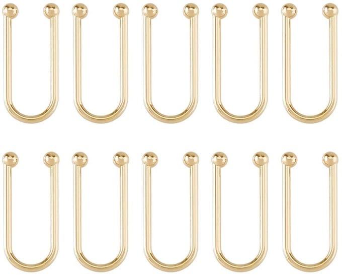 Allecto - Bikini Clips - Legering Gespen - Licht Goud - BH Connector - Accessoires voor Badmode - 10 Stuks