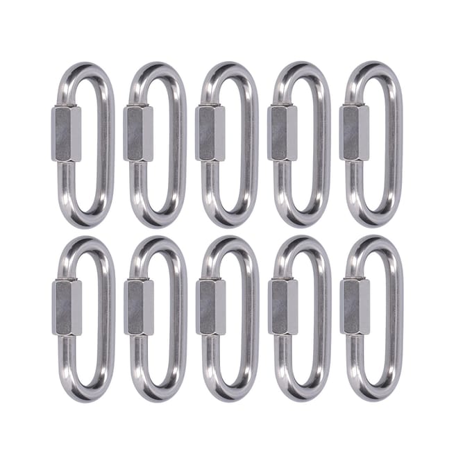 10 stuks Snelkoppeling Sterk Duurzaam Eenvoudig te Installeren Klein Formaat Kettingconnector M3.5 gray