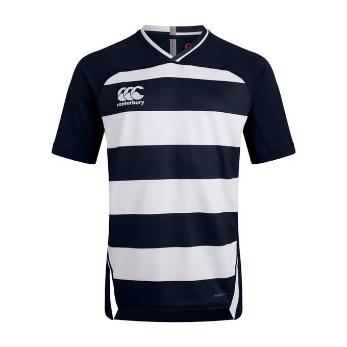 Canterbury Heren Evader Gestreepte Vapodri Shirt (Navy)