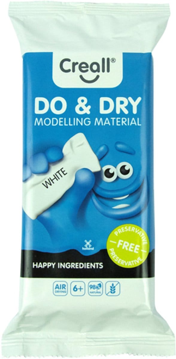 Klei creall do+dry airdrying wit 500gr | 12 stuks