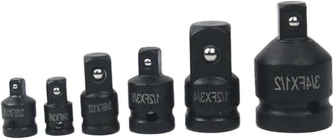 Ratel Adapter Kit - Verloopstuk Converter - Elektrisch Werken - Universele Sockets - 6 Delig - Metaal