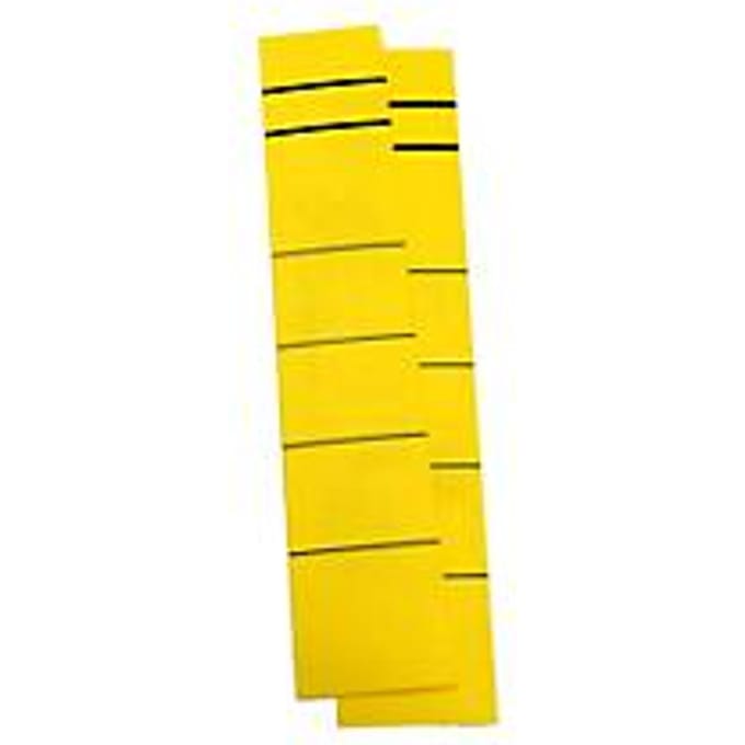 Rugetiket, rugbreedte 39 mm, zelfklevend, 10 stuks, geel