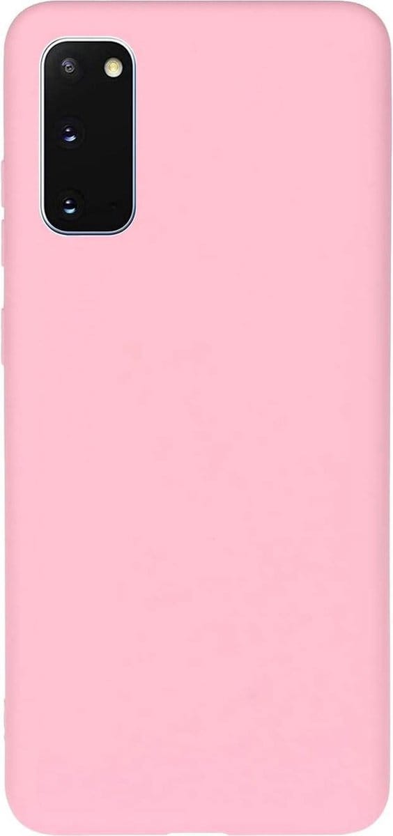 Solid hoesje Geschikt voor: Samsung Galaxy S20 Soft Touch Liquid Silicone Flexible TPU Rubber - licht roze