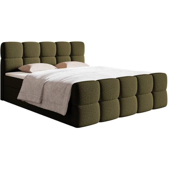 Chloe boxspring bouclé met opbergruimte 180 x 200cm | NADUVI Collection