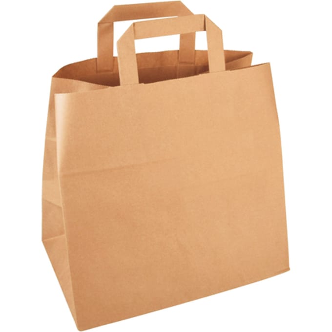 Tas IEZZY kraft papier 32x16x27cm (bxdxh) bruin 250 stuks