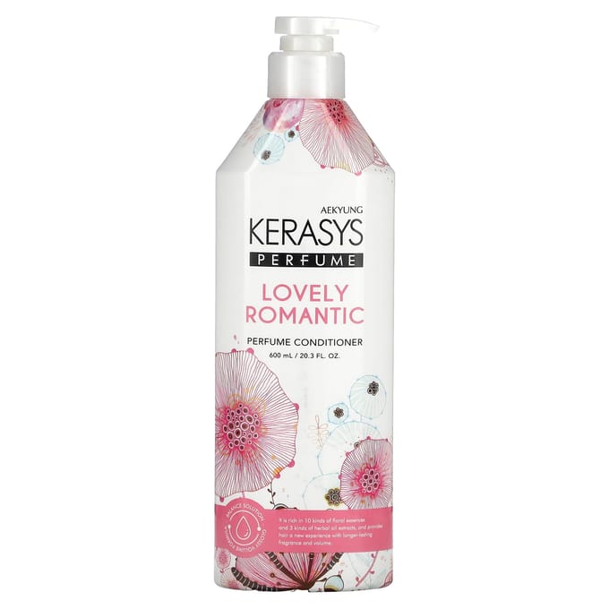 Kerasys, Lovely Romantic Perfume Conditioner, 600ml (20.3 fl) white