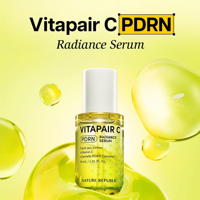 Nature Republic Vitapair C PDRN Glow Sérum 30ml + Sérum Taches Brunes 5ml Ensemble yellow