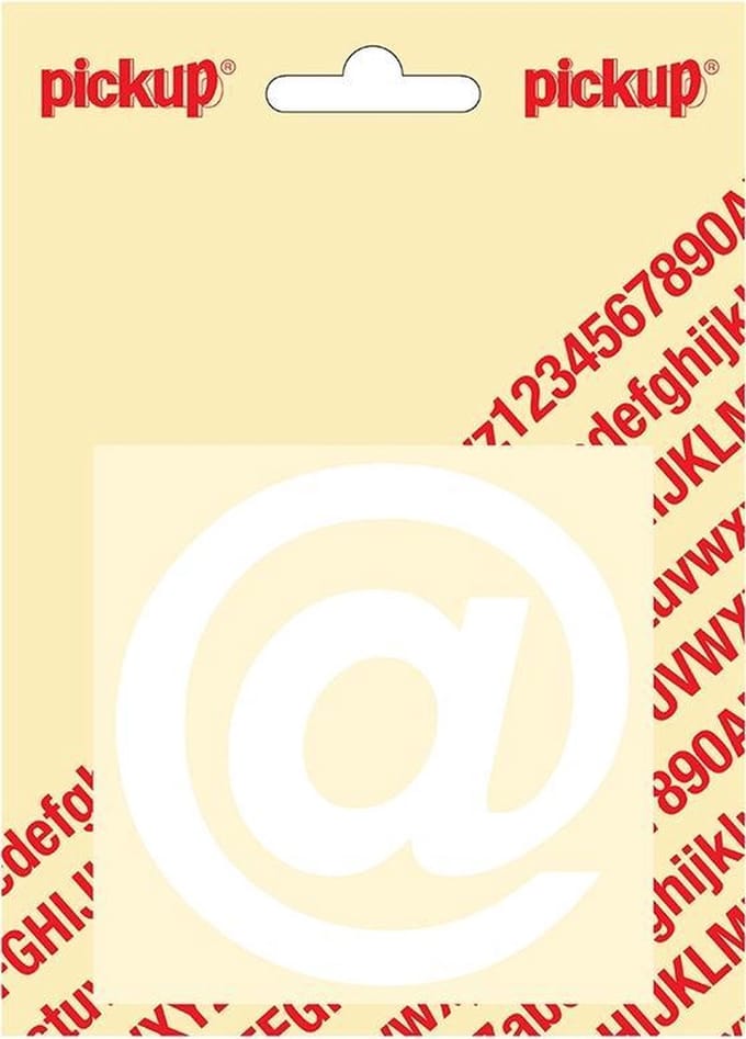 Pickup plakletter Helvetica 80 mm - wit @