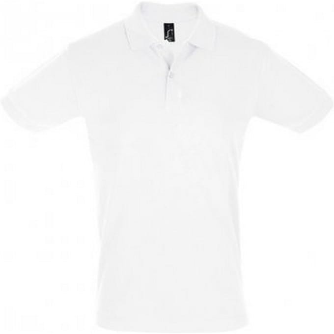 SOLS Heren Perfect Pique Korte Mouw Poloshirt (Wit)
