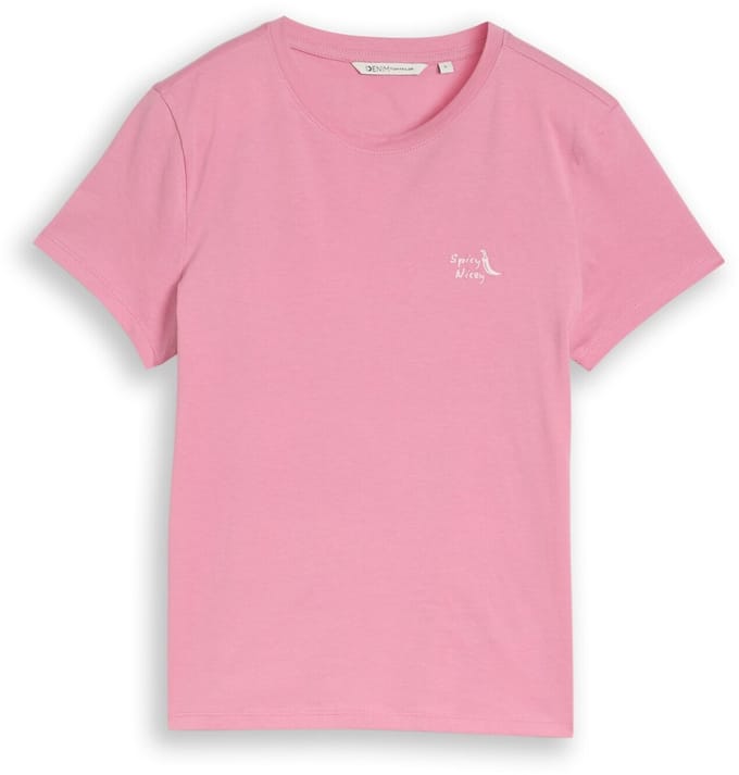 Tom Tailor Denim - T-shirt met borduursel - Maat XL - Soft Blush Rose