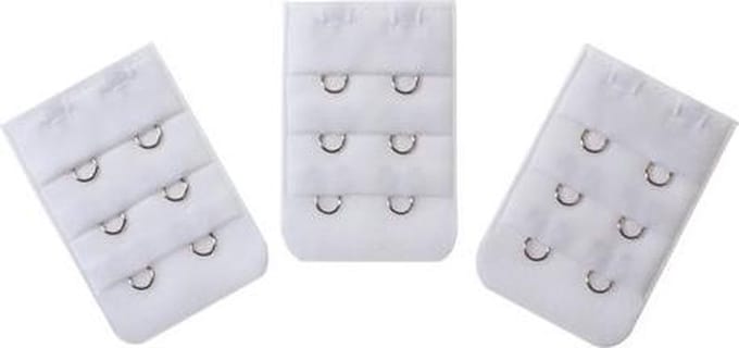 3 bh verlengstukken (2 haaks Wit)