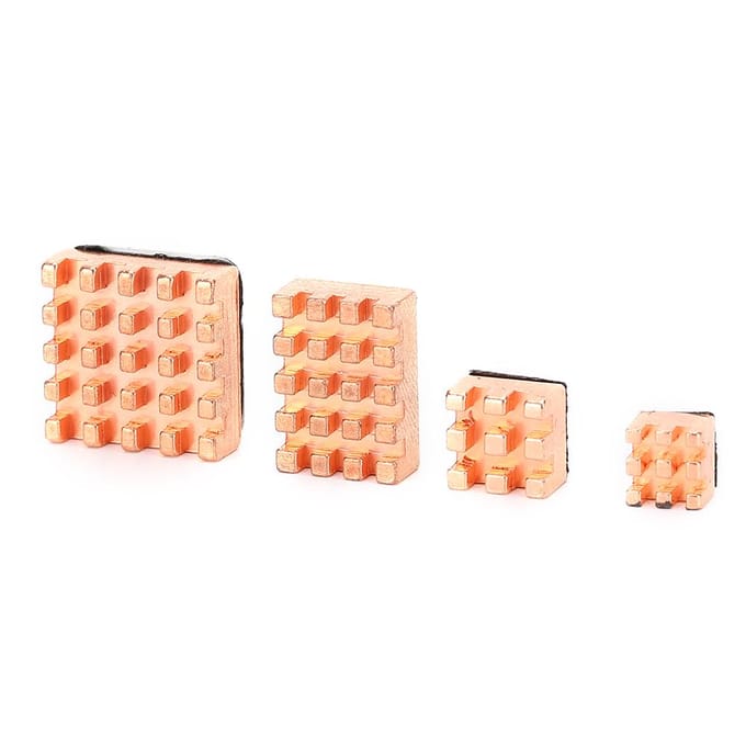 Dissipateur thermique en cuivre pur Refroidissement Dissipateur thermique Accessoire pour Raspberry Pi 4B 1G 2G 4G