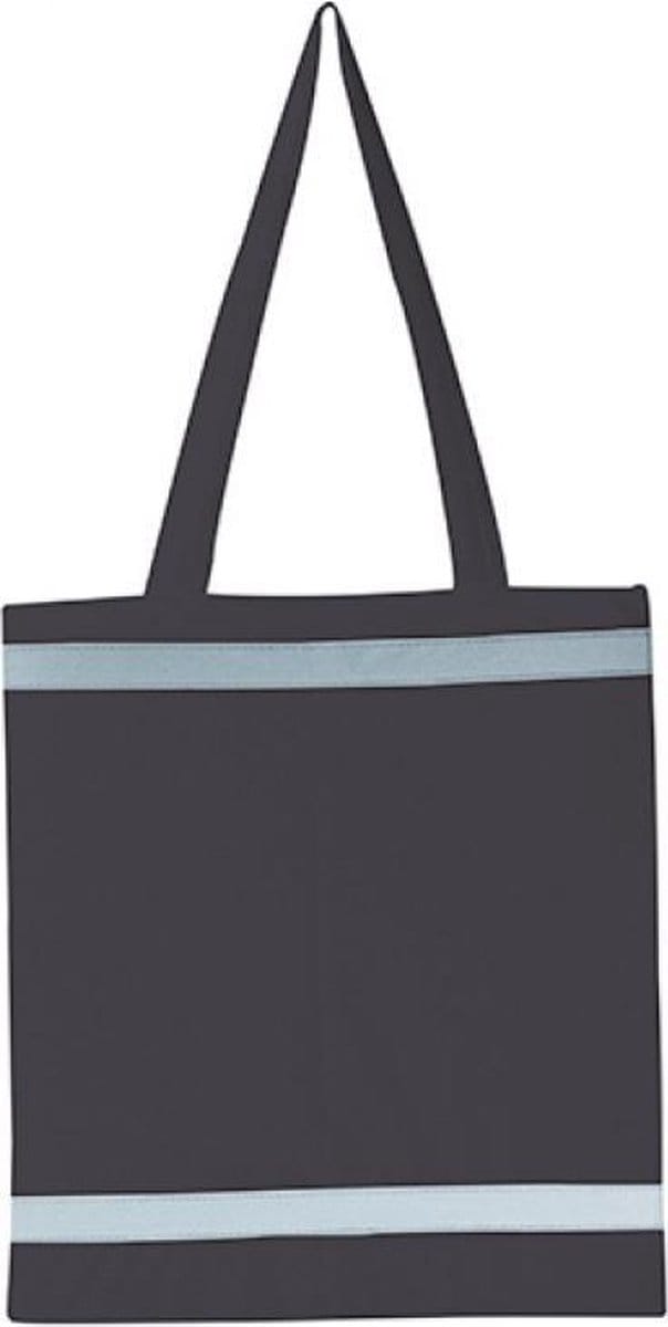 Korntex Warnsac® Reflective Shopping Bag With Long Handles KX105 - grey - approx. 38 x 42 cm