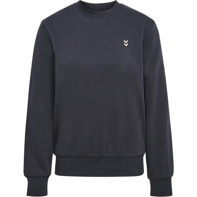 Hummel Dames Sweatshirt met Logo Borduursel en Ronde Hals