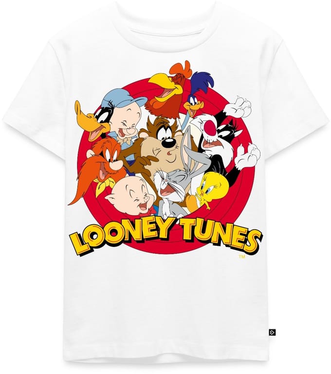 Looney Tunes Groep Premium T Shirt Kinderen