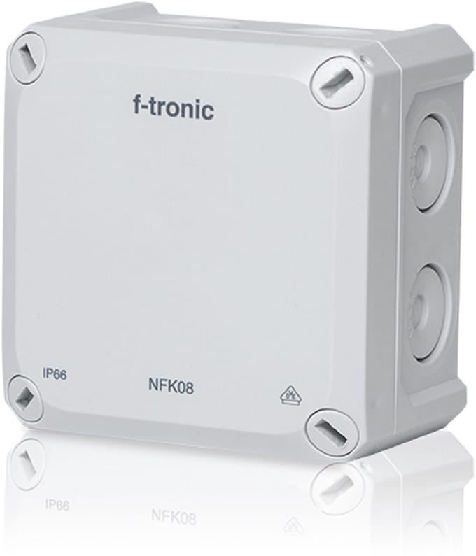 F-TRONIC FR-verdeeldoos Neptun Compact, 85x85x54 mm, grijs