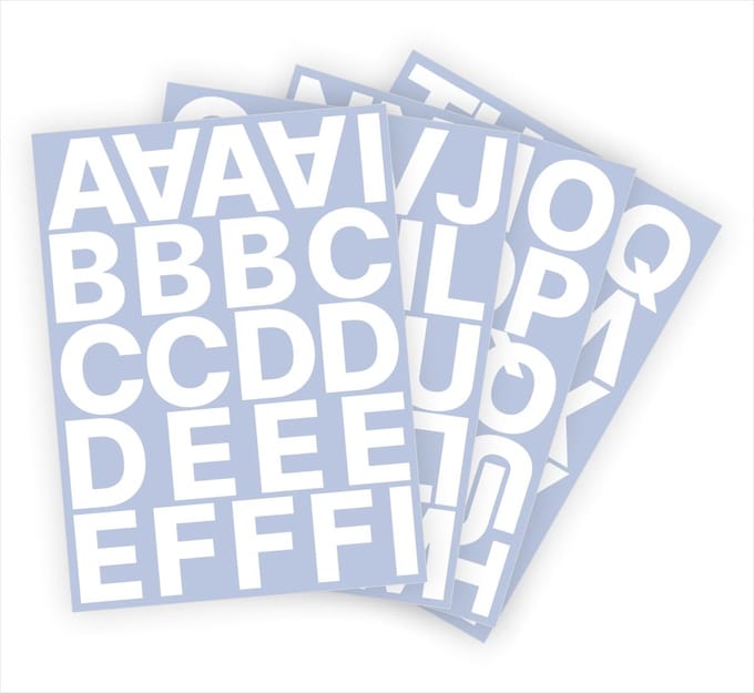 Stickey Plakletters - Voor buiten op hout - Wit Mat - 5cm hoog