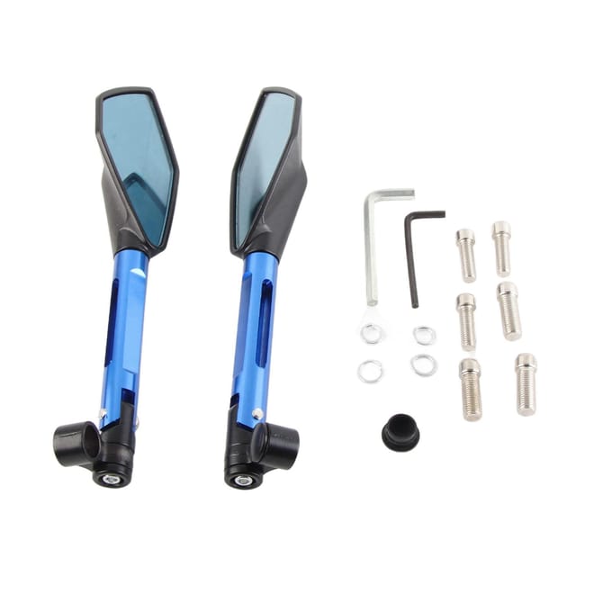1 Paire de Rétroviseurs Latéraux de Moto Rétroviseur Accessoires de Modification pour Moto Blue gray
