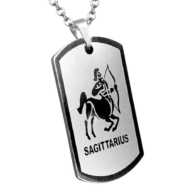 Montebello Ketting Boogschutter - 316L Staal - Horoscoop - 25x42mm - 60cm