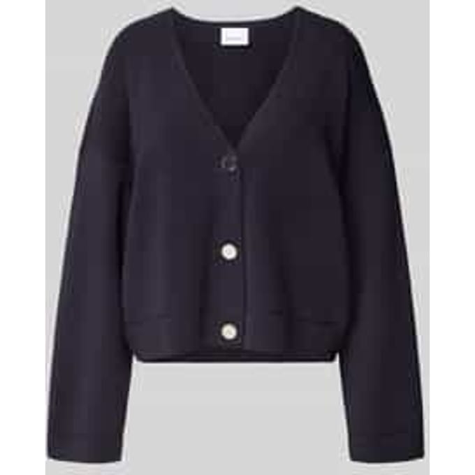 Milanees V-hals moderne cardigan met signature knopen dames COMMA