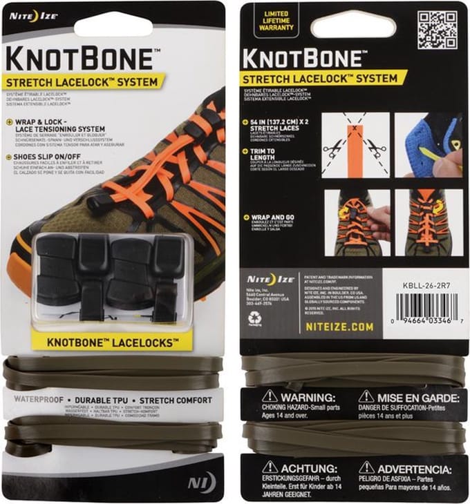Nite Ize - Knotbone - Stretch lacelock system - Zwart