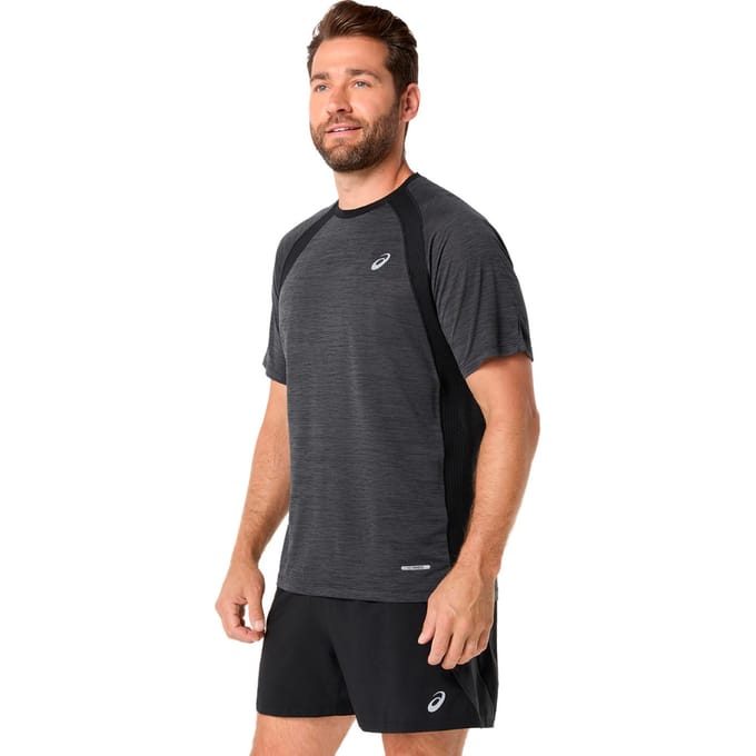 ASICS Road T-Shirt - Zwart- Heren, Zwart S