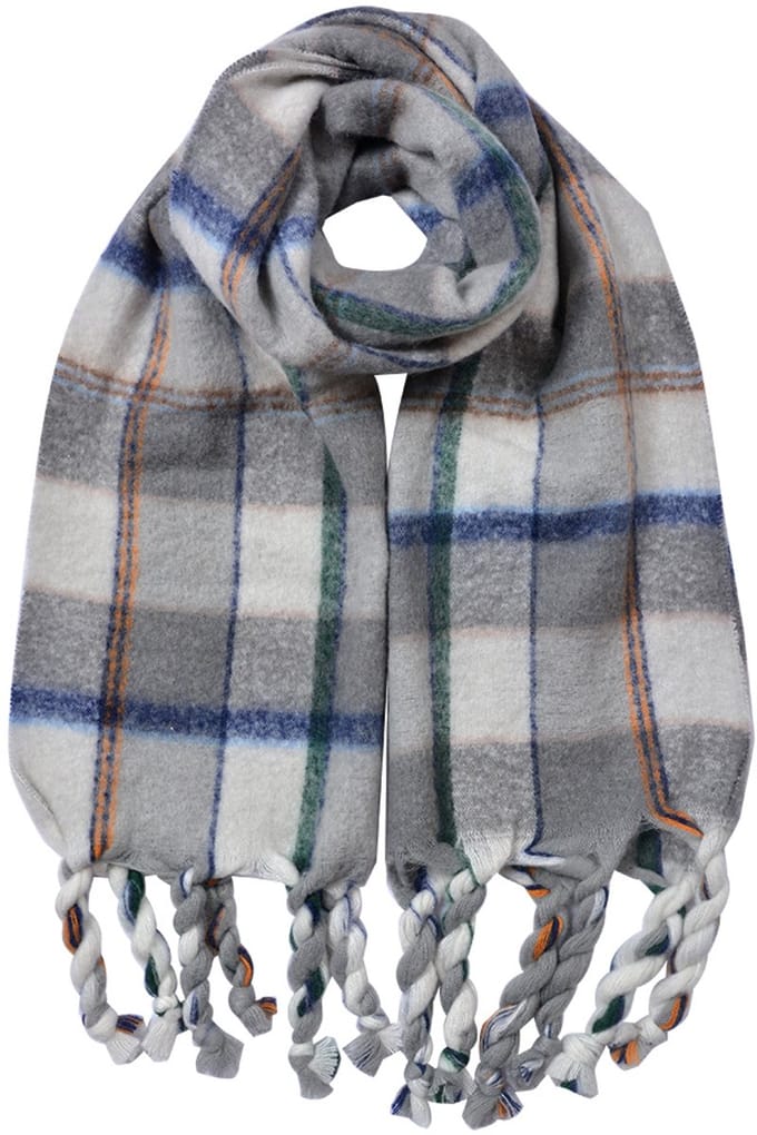 Clayre & Eef Wintersjaal Dames 50x200 cm Grijs Synthetisch